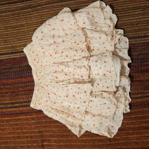 Pink Flower Skorts- NWOT medium